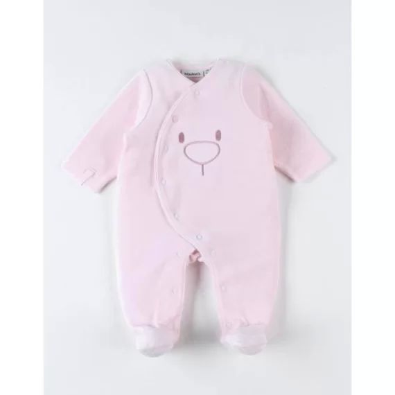 Pyjama dos-bien en velours rose