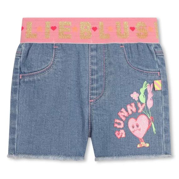 Short en jean Fille Bleu