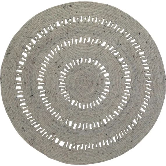 Tapis rond Bibek gris (110 cm)