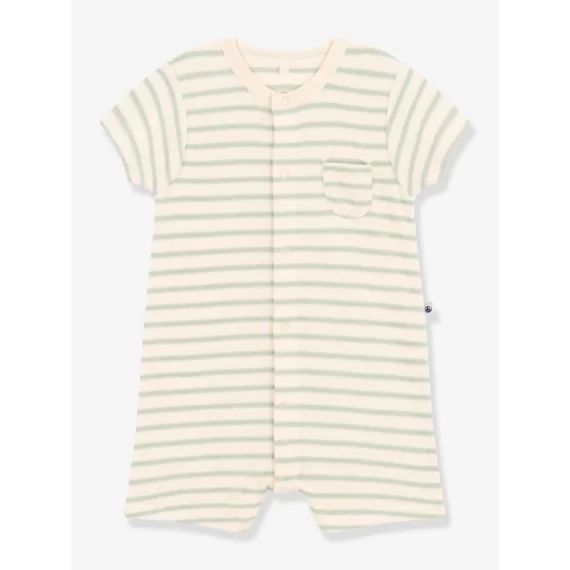 Combinaison bébé PETIT BATEAU rayé vert