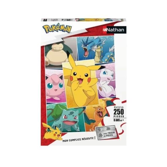 POKEMON – Puzzle 250 pièces – Types de Pokémon – Nathan jaune