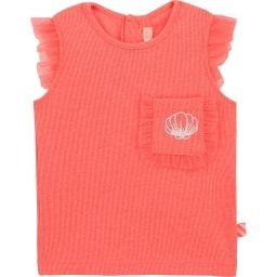 Débardeur avec volants tulle Fille Rose