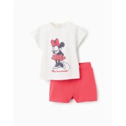 T-shirt + Short Avec Noeud Minnie Rouge