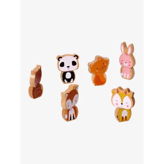 Animaux magnétiques à assembler en bois FSC® rose
