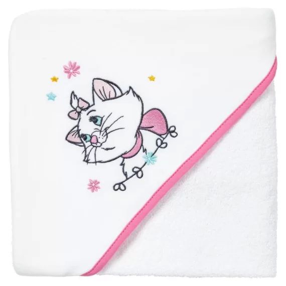 DISNEY Les Aristochats Cape de bain – 80 x 80 cm blanc