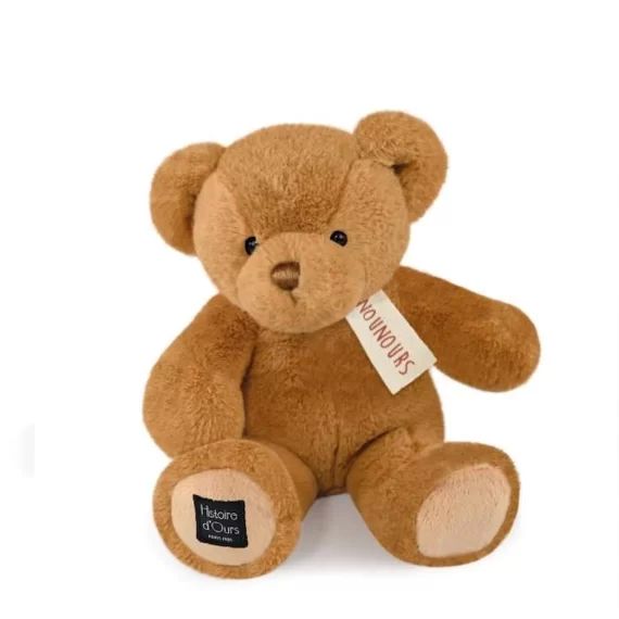 Peluche ours noisette 28 cm – Histoire d&rsquo;Ours – Mixte – Bébé – Intérieur blanc