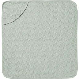 Cape de bain ours vert sauge (80 x 80 cm)
