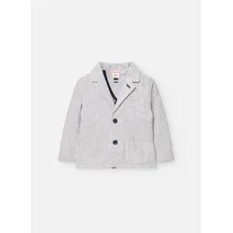 Veste En Coton Avec Imprimé Rayures Bleu