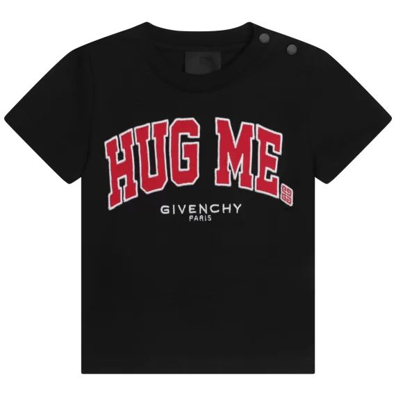 T-shirt avec appliques brodées Garçon Noir