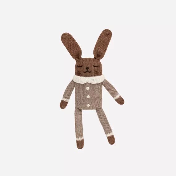 Doudou lapin combinaison avoine