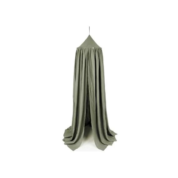 Ciel de lit en lin olive Pure nature