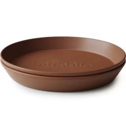 Lot de 2 assiettes rondes Caramel