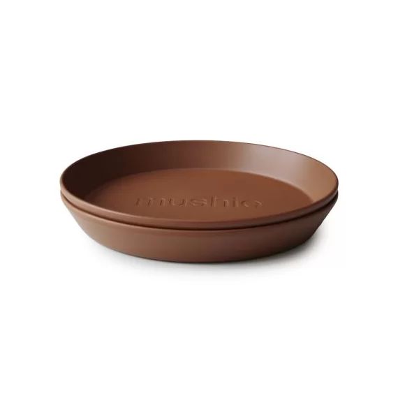 Lot de 2 assiettes rondes Caramel