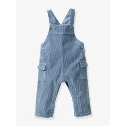 Salopette Bébé en velours épais CYRILLUS bleu grisé