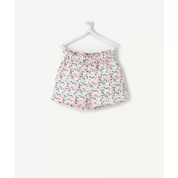 Short bébé fille en coton bio imprimé avec coeurs –  – Soldes