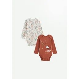 Lot De 2 Bodies Bébé Manches Longues Maloueg Marron