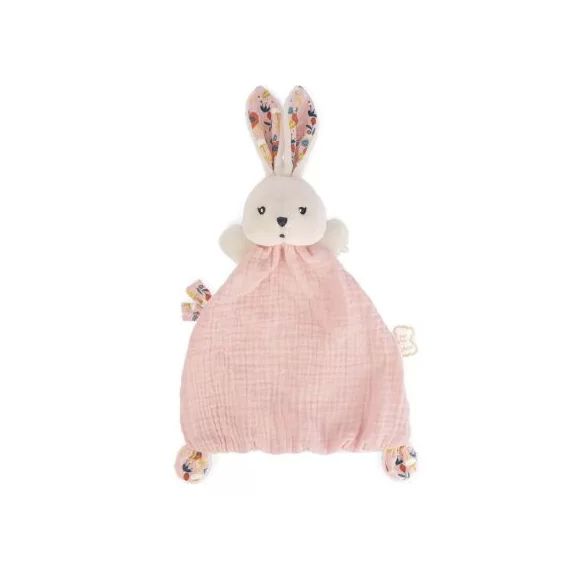Doudou plat lapin rose Coquelicot K&rsquo;doux