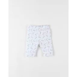 Legging Imprimé Fleuri Blanc