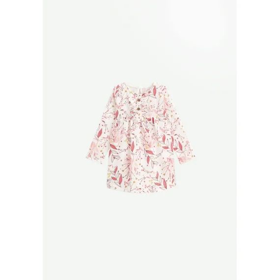 Robe Bébé En Gaze De Coton Birdy Rose