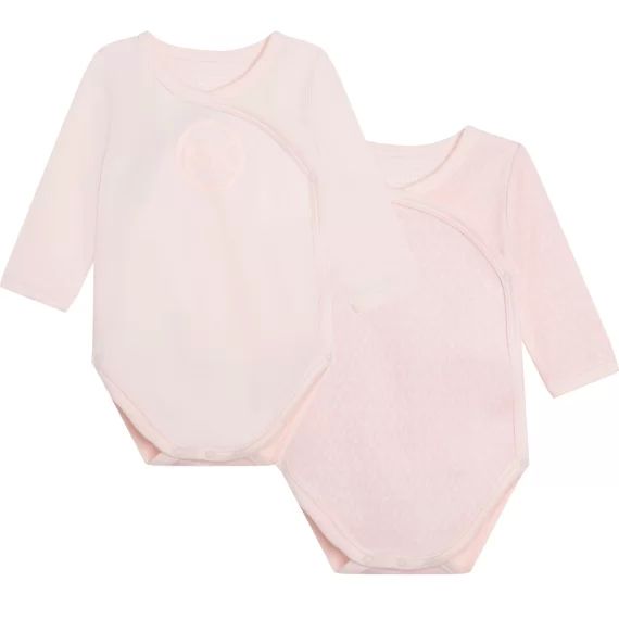 Lot de 2 bodys en coton UNISEXE Rose