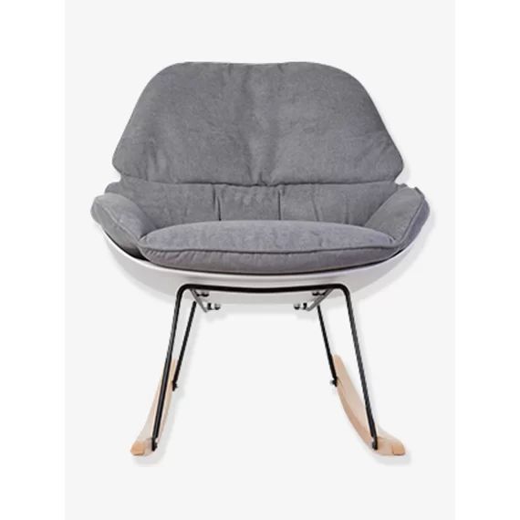 Fauteuil à bascule CHILDHOME Rocking Chaise Lounge blanc + gris