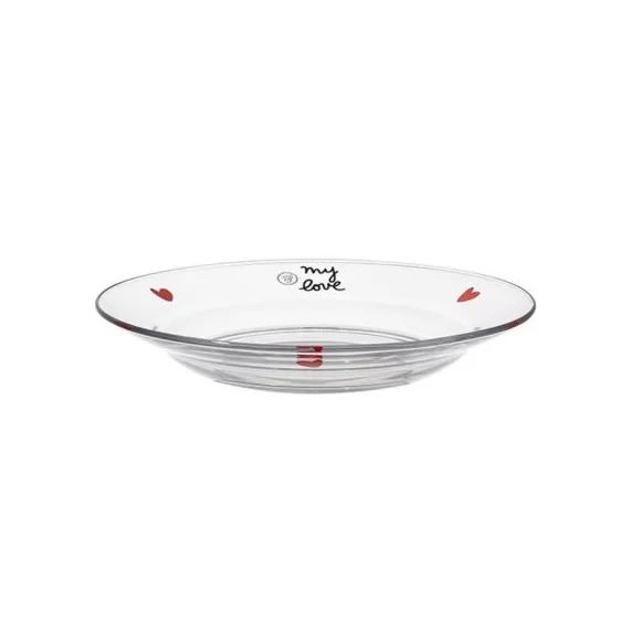 Assiette Duralex Cœur + ventouse (personnalisable)