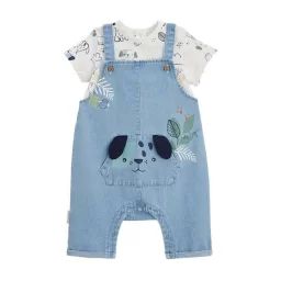 Ensemble Salopette Bébé Et T-shirt Elliot Bleu