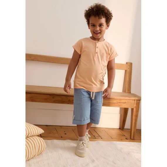 Short Enfant En Toile De Coton Kanha Bleu