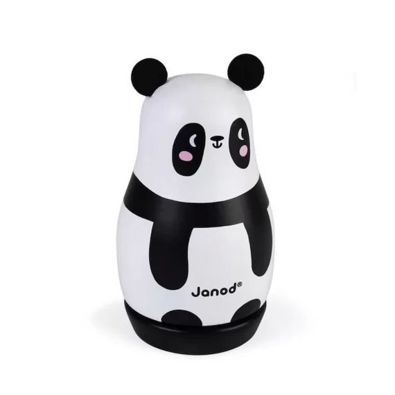 Boite à musique en bois – JANOD – Panda – Pop! Goes the wheasel – Blanc – Mixte – 12 mois blanc