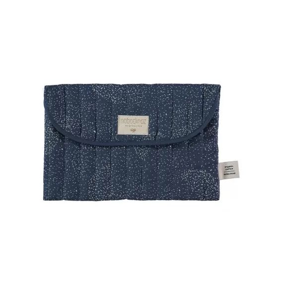 Pochette de change Bagatelle coton bio Gold bubble Night blue