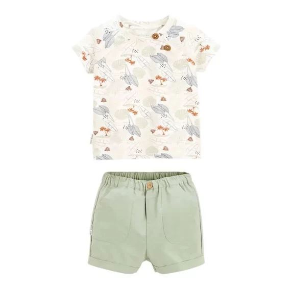 Ensemble T-shirt Et Short Garçon Sian Vert