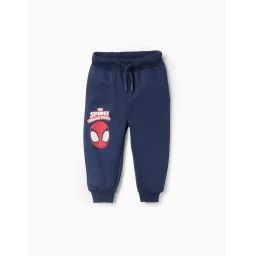 Pantalon Jogpant En Coton Spiderman Bleu Foncé