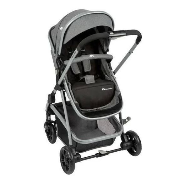 BEBECONFORT Poussette 2 en 1 Hello, avec nacelle intégrée, 4 roues, Black Chic, de la naissance à 4 ans (22kg) noir
