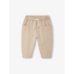 Pantalon large bébé en molleton café