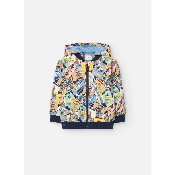 Veste En Coton Avec Imprimé Fantaisie Multicolore