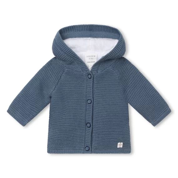 Veste en tricot à capuche Garçon Bleu