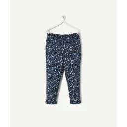 Pantalon de jogging bleu imprimé fleurs bébé fille –  – Soldes