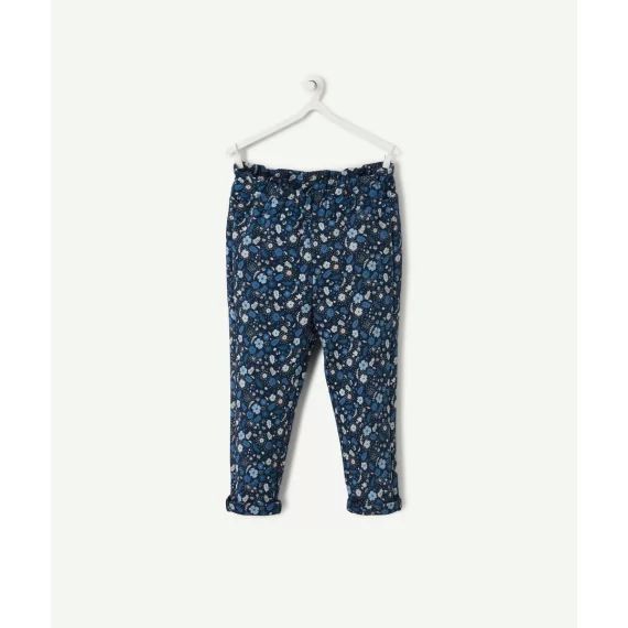 Pantalon de jogging bleu imprimé fleurs bébé fille –  – Soldes