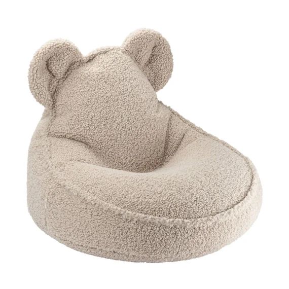 Pouf Enfant Ourson Bouclette Doudou Biscuit