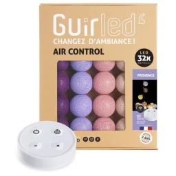 Guirlande lumineuse boules coton LED USB – Télécommandée -Veilleuse bébé 2h –  4 intensités – 32 boules 3,2m – Provence violet