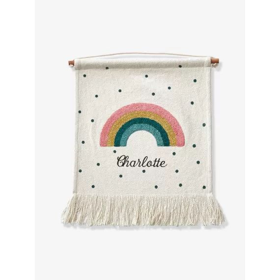 Arc-en-ciel mural personnalisable blanc / rose