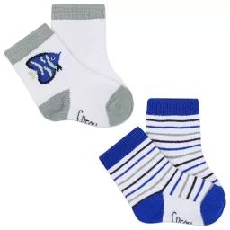 Lot de 2 paires de chaussettes Garçon Bleu