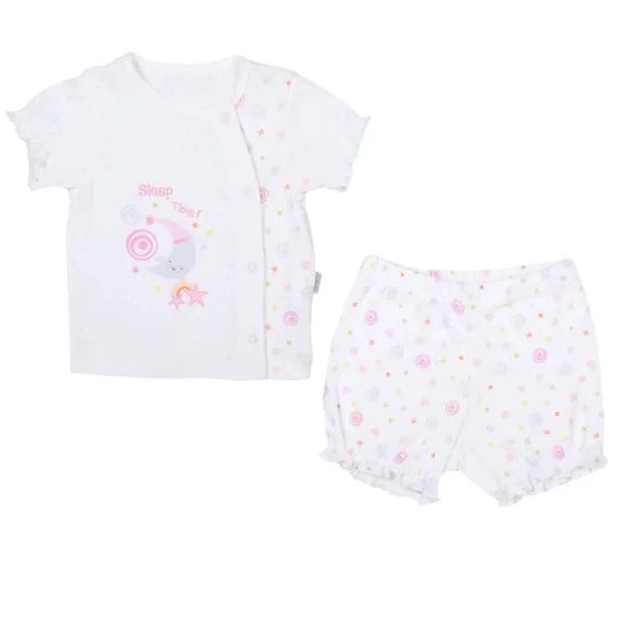 Ensemble T-shirt Et Short Bébé En Coton Bio Dreams Rose