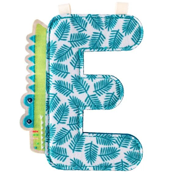 Lettre en tissu à suspendre E Anatole (9,5 cm)