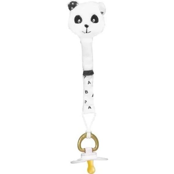 SAUTHON Attache sucette Panda Chao Chao blanc