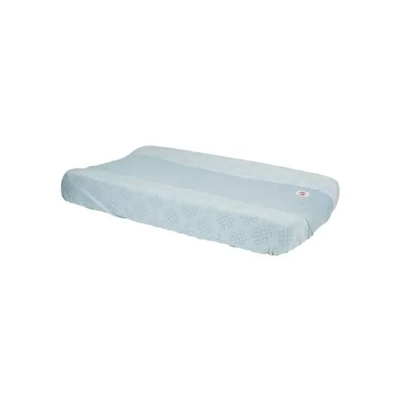 Housse de matelas à langer en coton Empire Ocean bleu (67 x 47 cm)