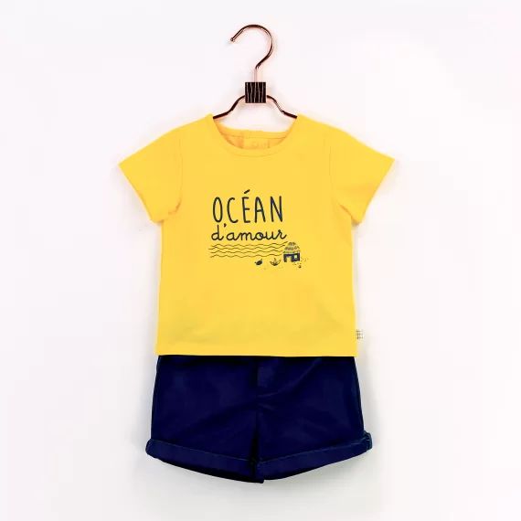 T-shirt à manches courtes Garçon Jaune
