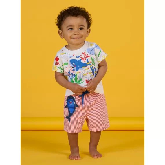 T-shirt Blanc À Motifs Animaliers