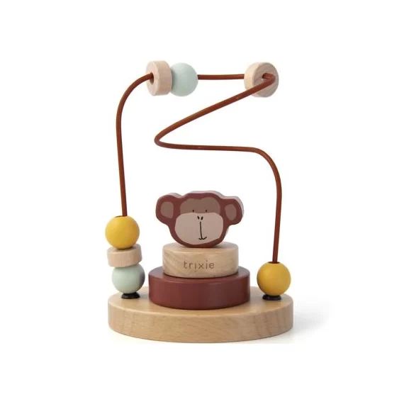 Boulier en bois avec tour à empiler singe Mr. Monkey