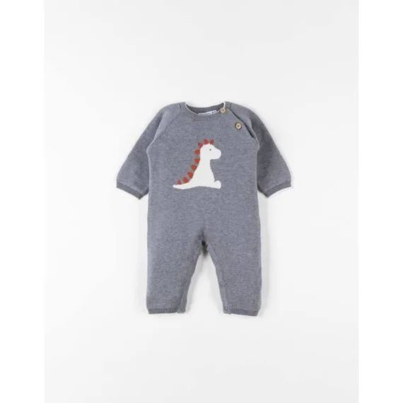 Combinaison Stegi en tricot chiné gris